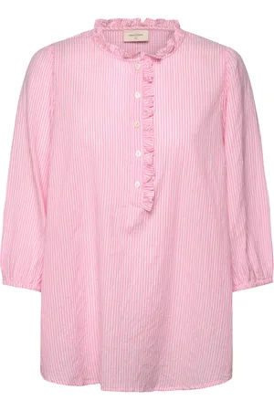 Freequent Fqrolly-Blouse Tops Blouses Long-sleeved Pink