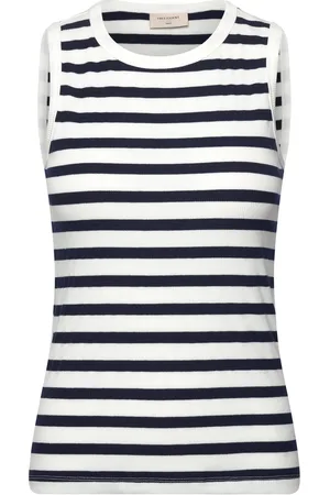 Freequent Fqeffy-Top Tops T-shirts & Tops Sleeveless Navy