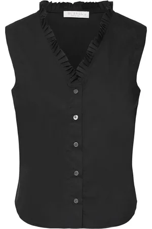BUSNEL Nilly Solid Top Tops Blouses Sleeveless Black