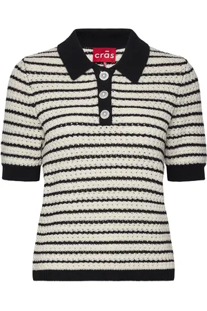 Crās Charlescras Knit Blouse Tops Knitwear Jumpers Black