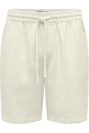 Only & Sons Onstel Visc Lin Shorts 0075 Cs Bottoms Shorts Casual White