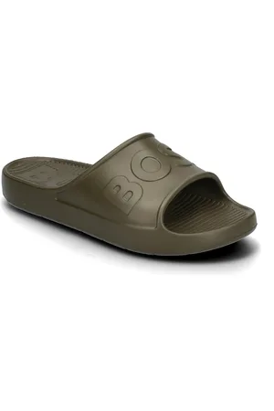 HUGO BOSS Darian_Slid_Lg_N Shoes Summer Shoes Sandals Pool Sliders Green