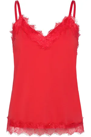 Freequent Fqbicco-St Tops T-shirts & Tops Sleeveless Red