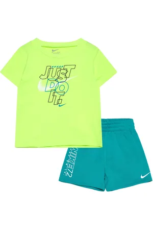 Nike Ks-Knit Short Set Sport Sets With Short-sleeved T-shirt Multi/patterned