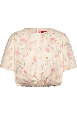 Crās Bubblecras Blouse Tops Blouses Short-sleeved Cream