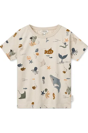 Liewood Apia Printed Shortsleeve T-Shirt Tops T-shirts Short-sleeved Beige