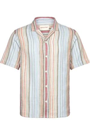 Revolution Short-Sleeved Cuban Shirt Tops T-shirts Short-sleeved Multi/patterned