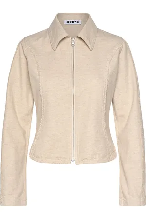 Hope Sweep Shirt Ecru Melange Designers Shirts Long-sleeved Cream