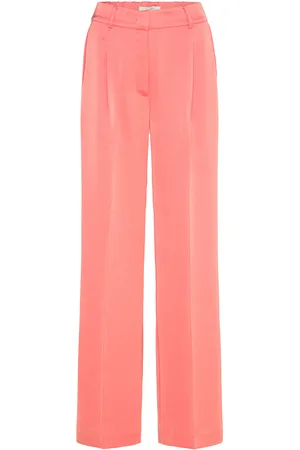 Dante 6 Jules Satin Smart Pants Bottoms Trousers Coral