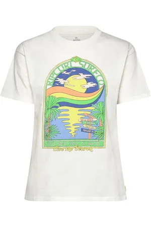 Rip Curl Sun & Sea Relaxed Tee Sport Sport Clothing Sports Tops & T-shirts Sport T-shirts White