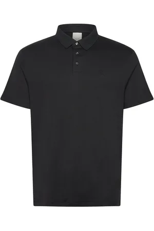 Calvin Klein Ss Supima Chest Emb Polo Tops Polos Short-sleeved Black