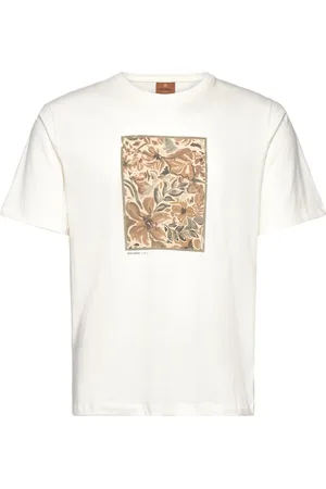 MOS MOSH Gallery Mmgriver Sun Tee Tops T-shirts Short-sleeved White