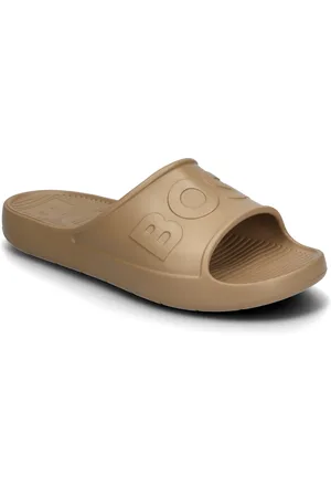 HUGO BOSS Darian_Slid_Lg_N Shoes Summer Shoes Sandals Pool Sliders Beige