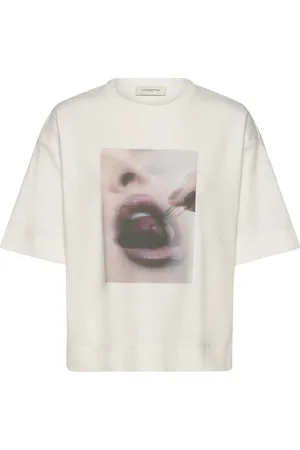 Copenhagen Muse Cmmuse-Tee Is A T-Shirt In A Premium, Heavy Cotton Material That Keeps Its Shape Tops T-shirts & Tops Short-sleeved White
