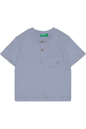 Benetton T-Shirt Tops T-shirts Short-sleeved Blue