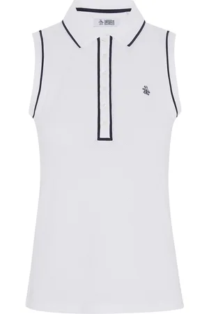 Original Penguin Sleeveless Veronica Sport T-shirts & Tops Polos White