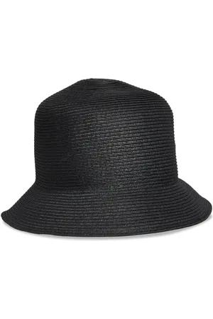 BUSNEL Tina Paper Straw Bucket Hat Designers Headwear Bucket Hats Black