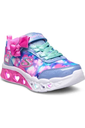Skechers Girls Flutter Heart Lights Blurred Love Matalavartiset Sneakerit Tennarit Pink