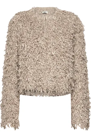 Copenhagen Muse Cmtangle-Cardigan Is A Cardigan In A Mottled Loop Knit Wool Material With Long S Tops Knitwear Cardigans Gold