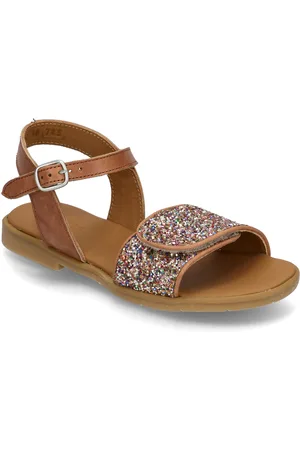ANGULUS Sandals - Flat - Open Toe - Op Shoes Summer Shoes Sandals Brown