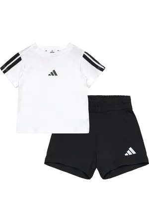 adidas I 3S T-Set 160 Sport Sets With Short-sleeved T-shirt Black