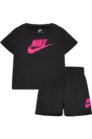 Nike Ks-Knit Short Set Sport Sets With Short-sleeved T-shirt Black