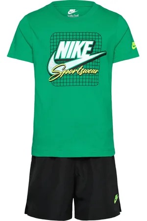 Nike Ws-Woven Short Set Sport Sets With Short-sleeved T-shirt Multi/patterned