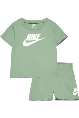 Nike Ks-Knit Short Set Sport Sets With Short-sleeved T-shirt Green