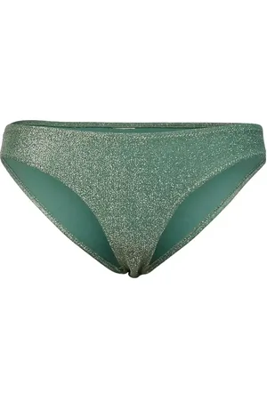 Pieces® Pcbling Bikini Brief Lurex Sww Hanger Swimwear Bikinis Bikini Bottoms Bikini Briefs Green