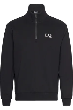 EA7 Sweatshirt Tops Knitwear Half Zip Jumpers Black