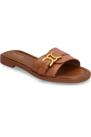 Aldo Dallaedar Shoes Sandals Flat Sandals Brown