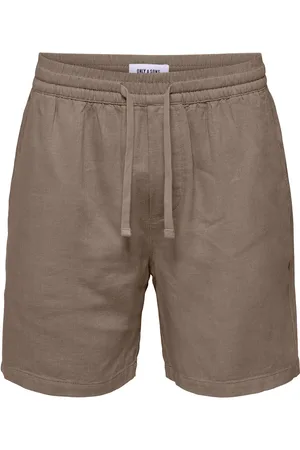 Only & Sons Onstel Visc Lin Shorts 0075 Cs Bottoms Shorts Casual Beige
