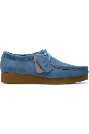 Clarks Wallabeeevosh D Shoes Flat Loafers Blue