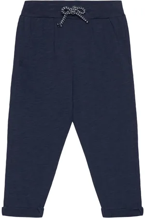 Lindex Trousers Slub Bottoms Sweatpants Navy