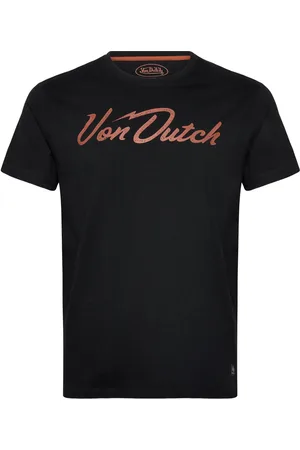Von Dutch T-Shirt Jersey Print Blue Tops T-shirts Short-sleeved Black