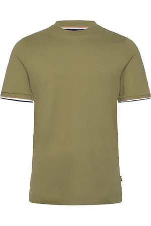HUGO BOSS Thompson 04 Tops T-shirts Short-sleeved Khaki Green