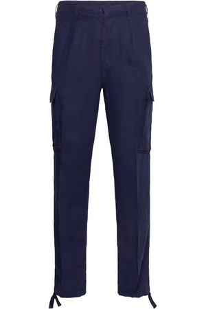 Ralph Lauren Lateef Slim Tapered Fit Linen Cargo Pant Designers Trousers Cargo Pants Navy