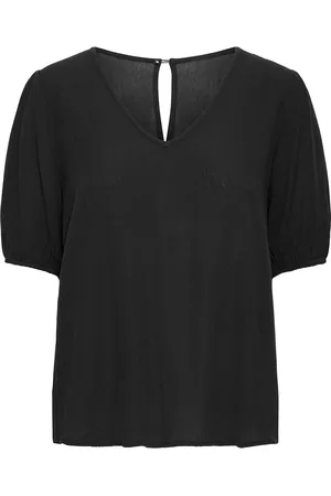 Ichi Ihmarrakech So Ss15 Tops Blouses Short-sleeved Black