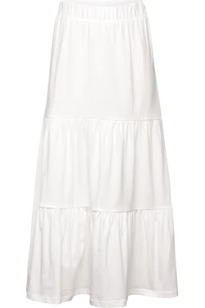 Lindex Skirt Maxi Jersey Dresses & Skirts Skirts Maxi Skirts White