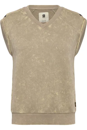 G-Star Washed S\L Sw Wmn Tops T-shirts & Tops Sleeveless Khaki Green