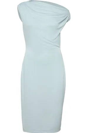 Ralph Lauren Stretch Jersey Off-The-Shoulder Dress Dresses Evening Dresses Blue