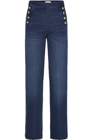Lindex Trousers Anais Denim Bottoms Jeans Straight-regular Navy