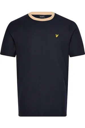 Lyle & Scott Contrast Collar T-Shirt Tops T-shirts Short-sleeved Black