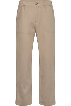 Gabba Zeta Lino Bottoms Trousers Linen Trousers Beige