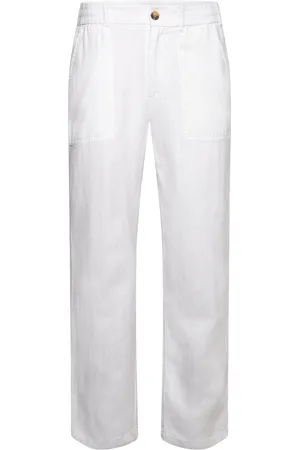 Gabba Zeta Lino Bottoms Trousers Linen Trousers White