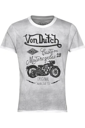 Von Dutch T-Shirt Print Grey Tops T-shirts Short-sleeved Grey