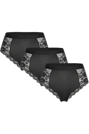 Lindex Brief Brazilian High Iris 3 P Lingerie Panties Brazilian Panties Black