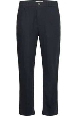 Gabba Zeta Lino Bottoms Trousers Linen Trousers Navy