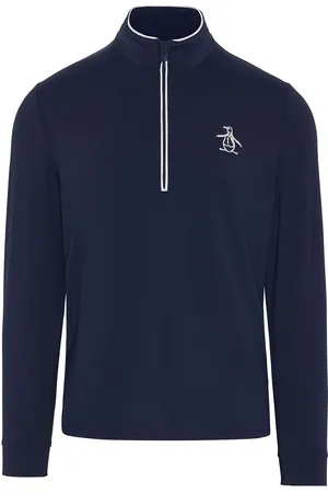 Original Penguin Technical Earl 1/4 Zip Golf Sweater Tops Sweat-shirts & Hoodies Fleeces & Midlayers Navy