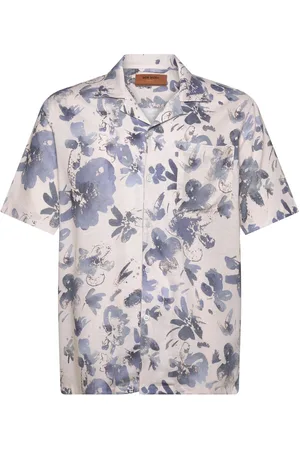 MOS MOSH Gallery Mmgbabel Linen Shirt Tops Shirts Short-sleeved Shirts Blue